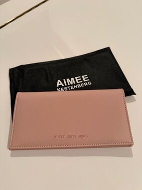 NWT Aimee Kestenberg Dusty Rose Long Wallet Leather Alternative